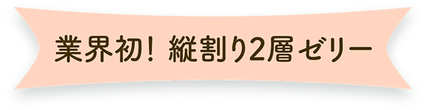 業界初！縦割り2層ゼリー